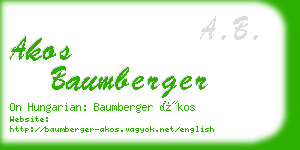 akos baumberger business card